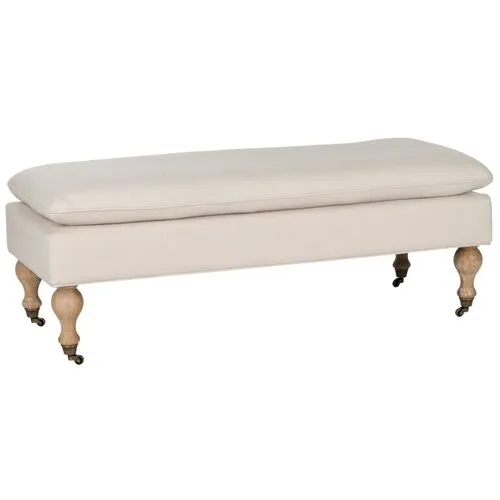 Nikolette Pillow-Top Bench - Cream