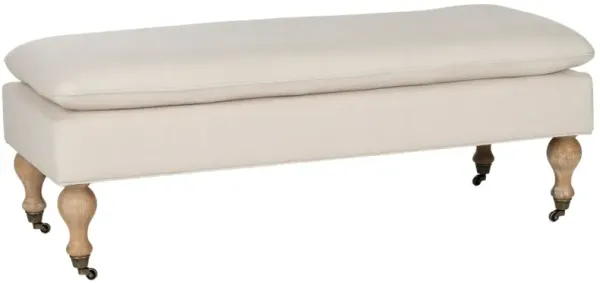 Nikolette Pillow-Top Bench, Cream