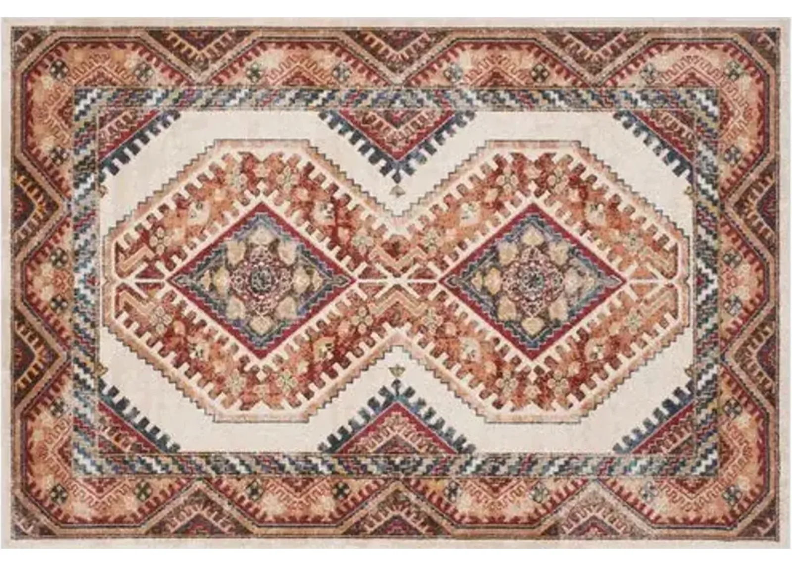 Cedar Rug - Ivory/Rust - Ivory