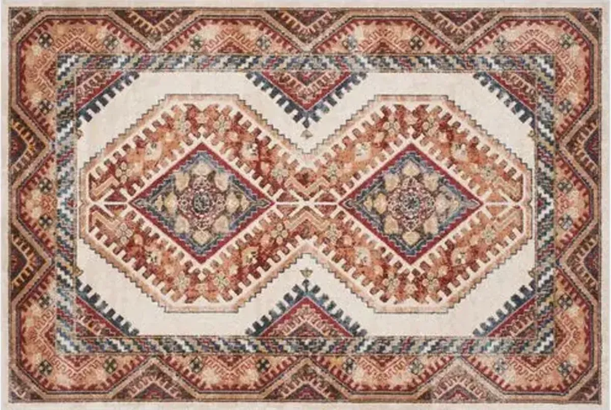 Cedar Rug - Ivory/Rust - Ivory