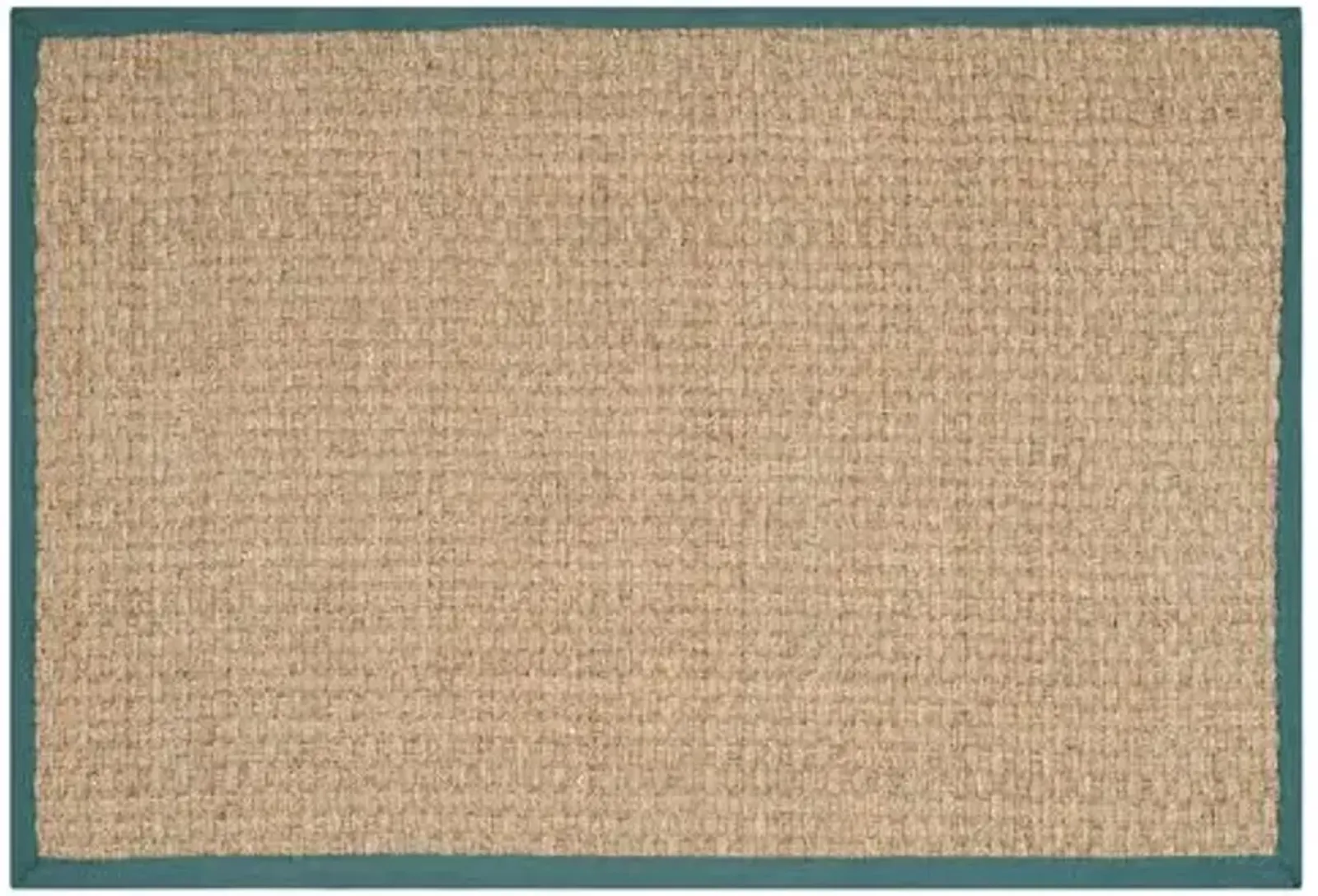 Malcom Sea-Grass Rug - Teal - Beige - Beige