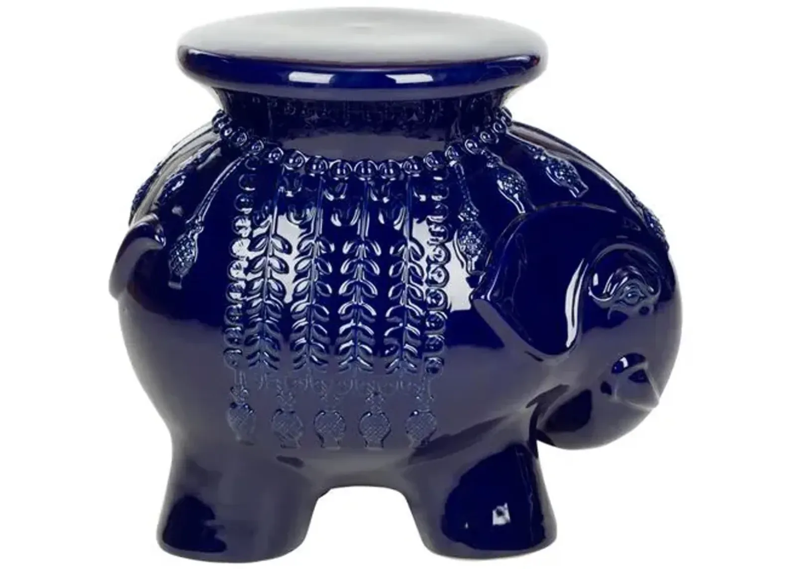 Elephant Garden Stool - Navy