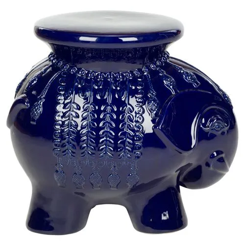 Elephant Garden Stool - Navy