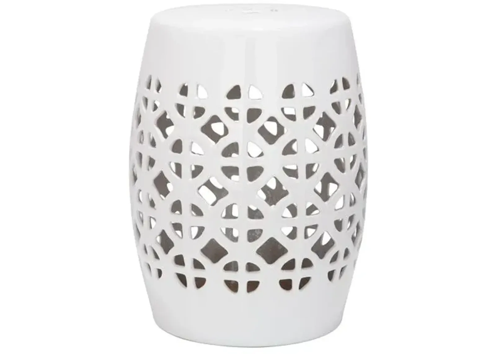 Janera Garden Stool - White