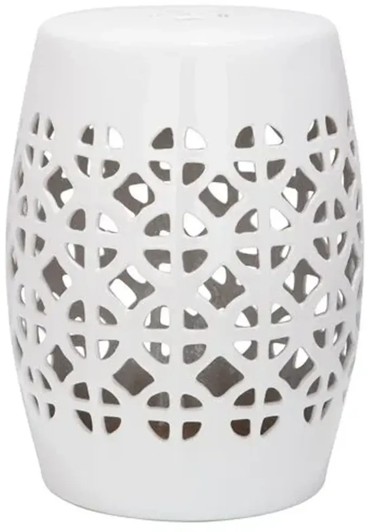 Janera Garden Stool - White