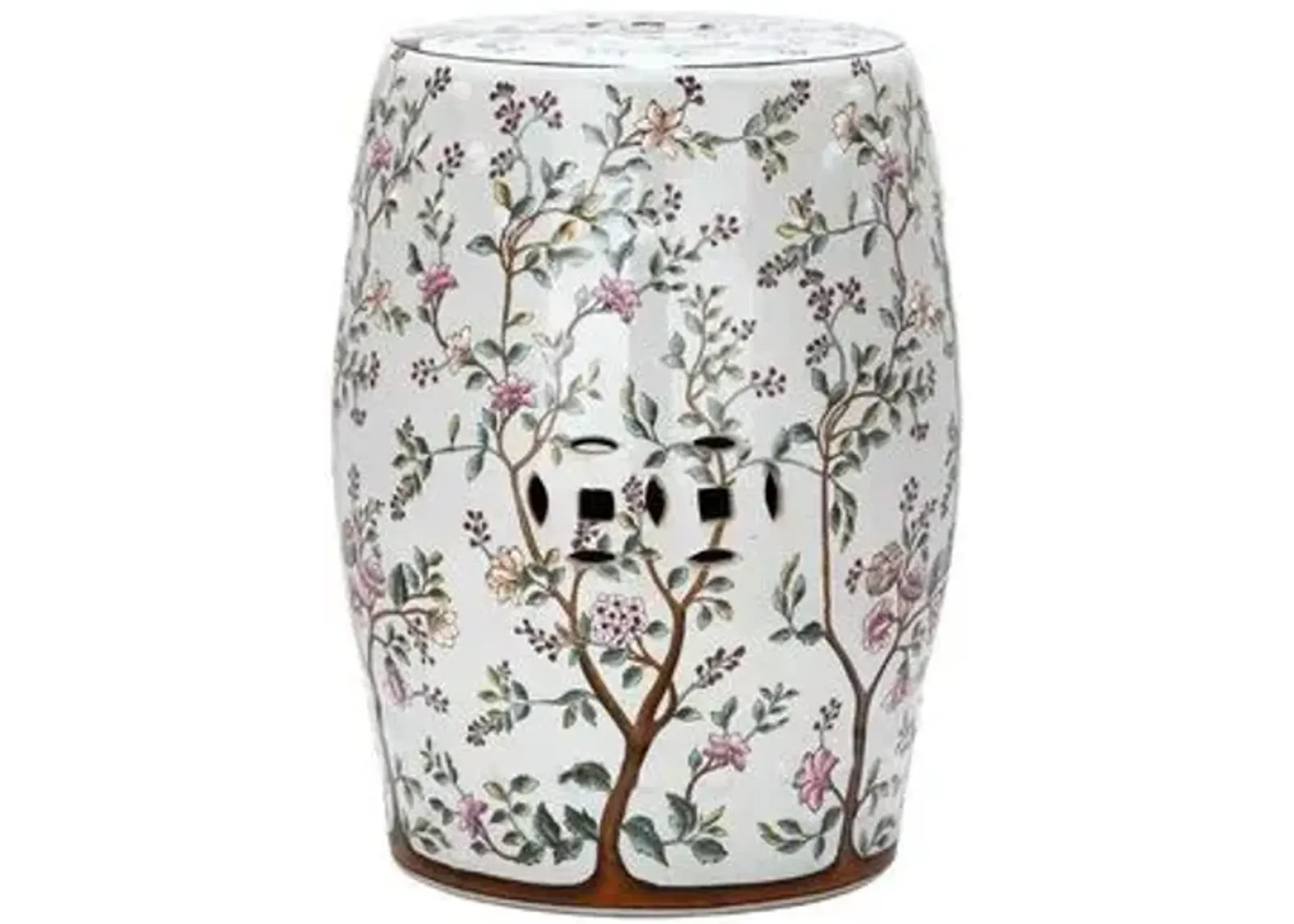 Positano Garden Stool - White