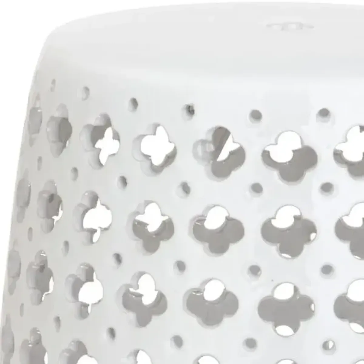 Lacey Garden Stool - White