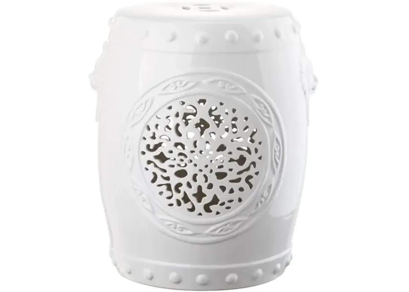 Monroe Garden Stool - White