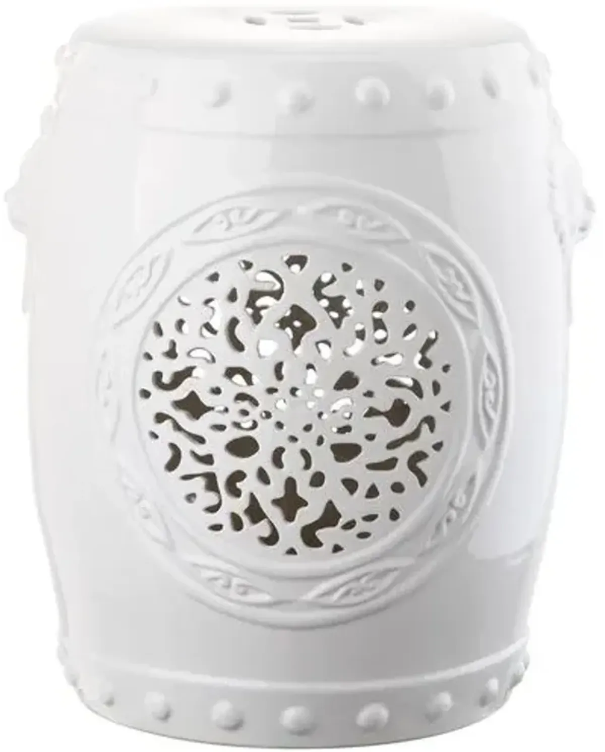 Monroe Garden Stool - White