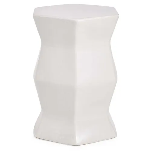 Laurel Garden Stool - Off-White