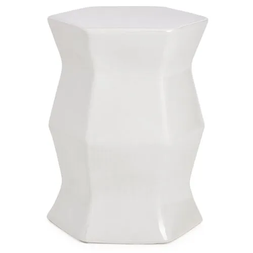 Laurel Garden Stool - Off-White