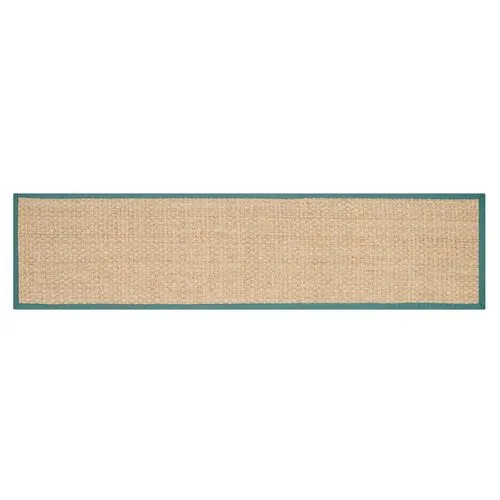 Malcom Sea-Grass Rug - Teal - Beige - Beige