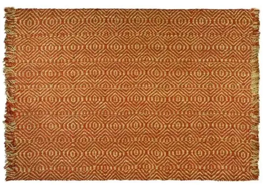 Vincent Sisal Rug - Rust - Red - Red