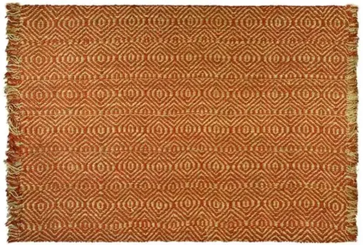 Vincent Sisal Rug - Rust - Red - Red