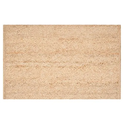 Zelie Dhurrie Jute Rug - Natural - Beige - Beige