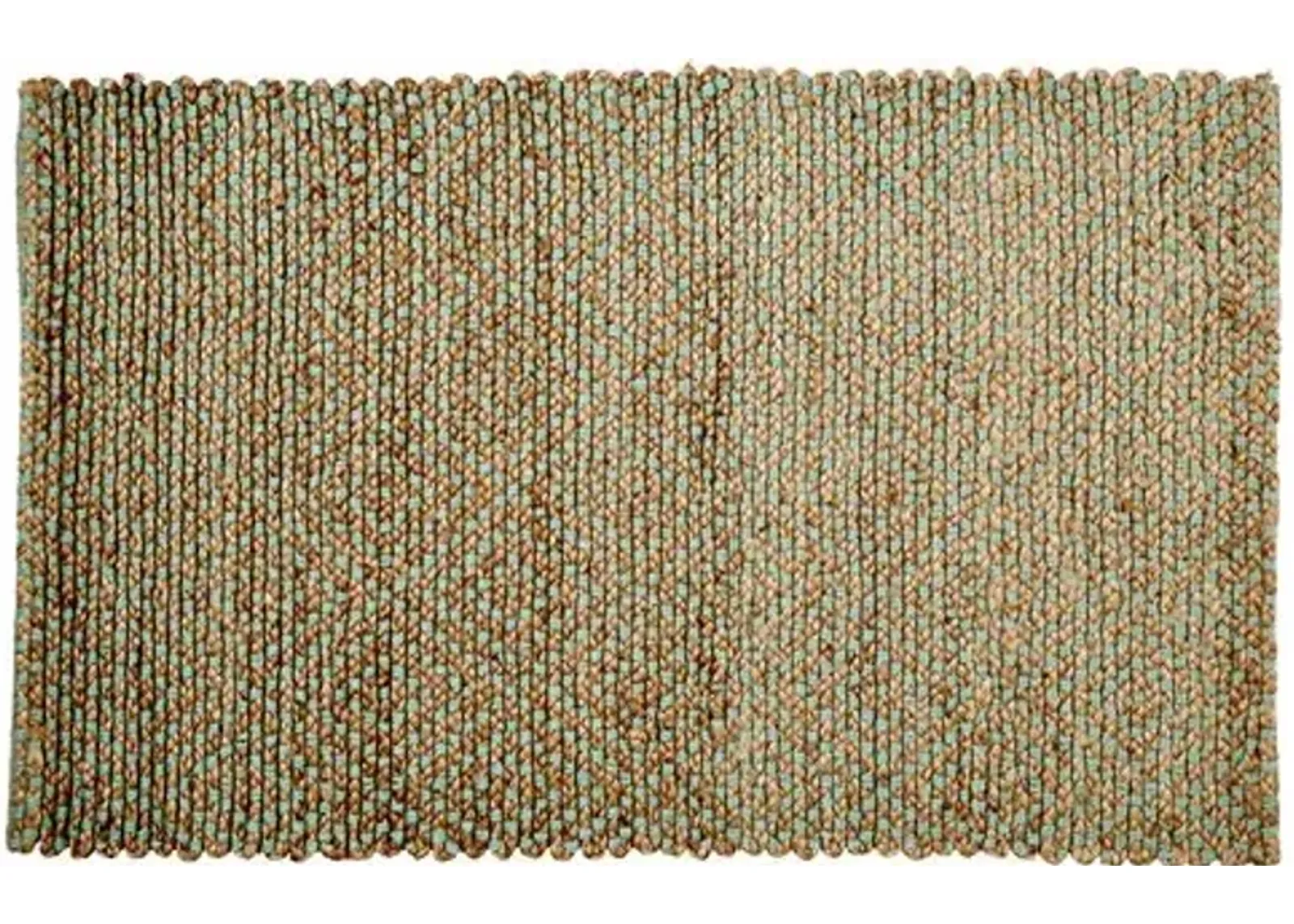 Siena Jute Rug - Natural/Green - Brown - Brown