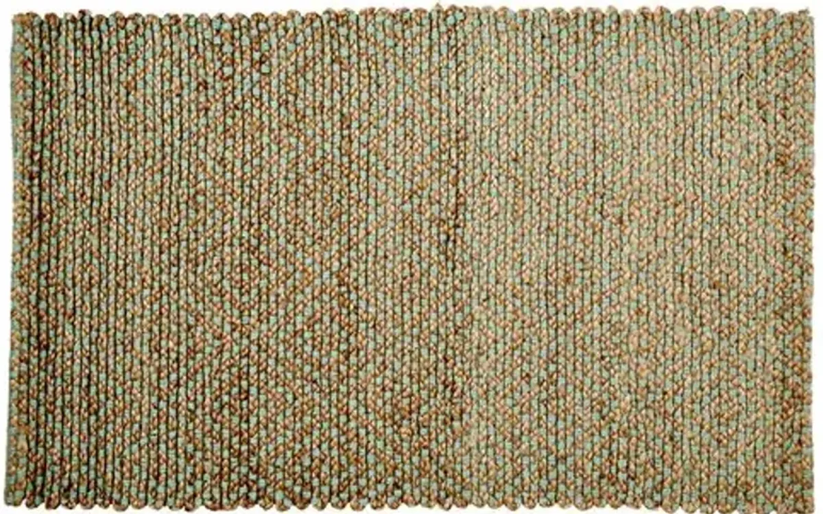 Siena Jute Rug - Natural/Green - Brown - Brown