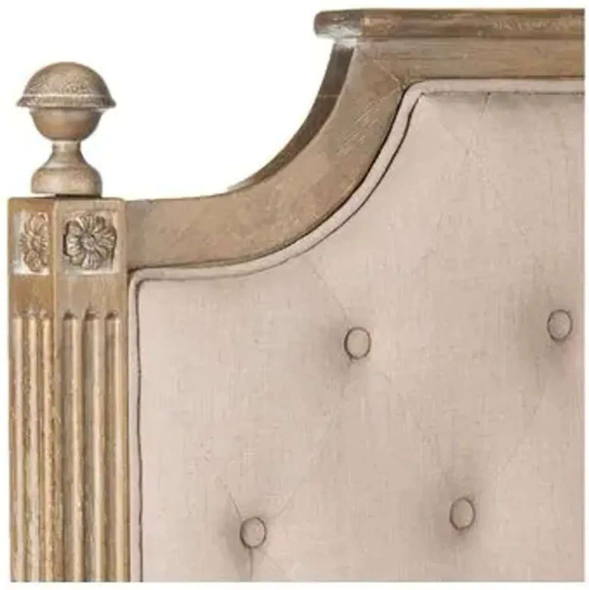 Hamel Tufted Headboard - Taupe Linen - Beige