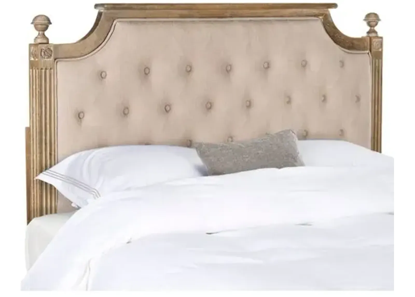 Hamel Tufted Headboard - Taupe Linen - Beige