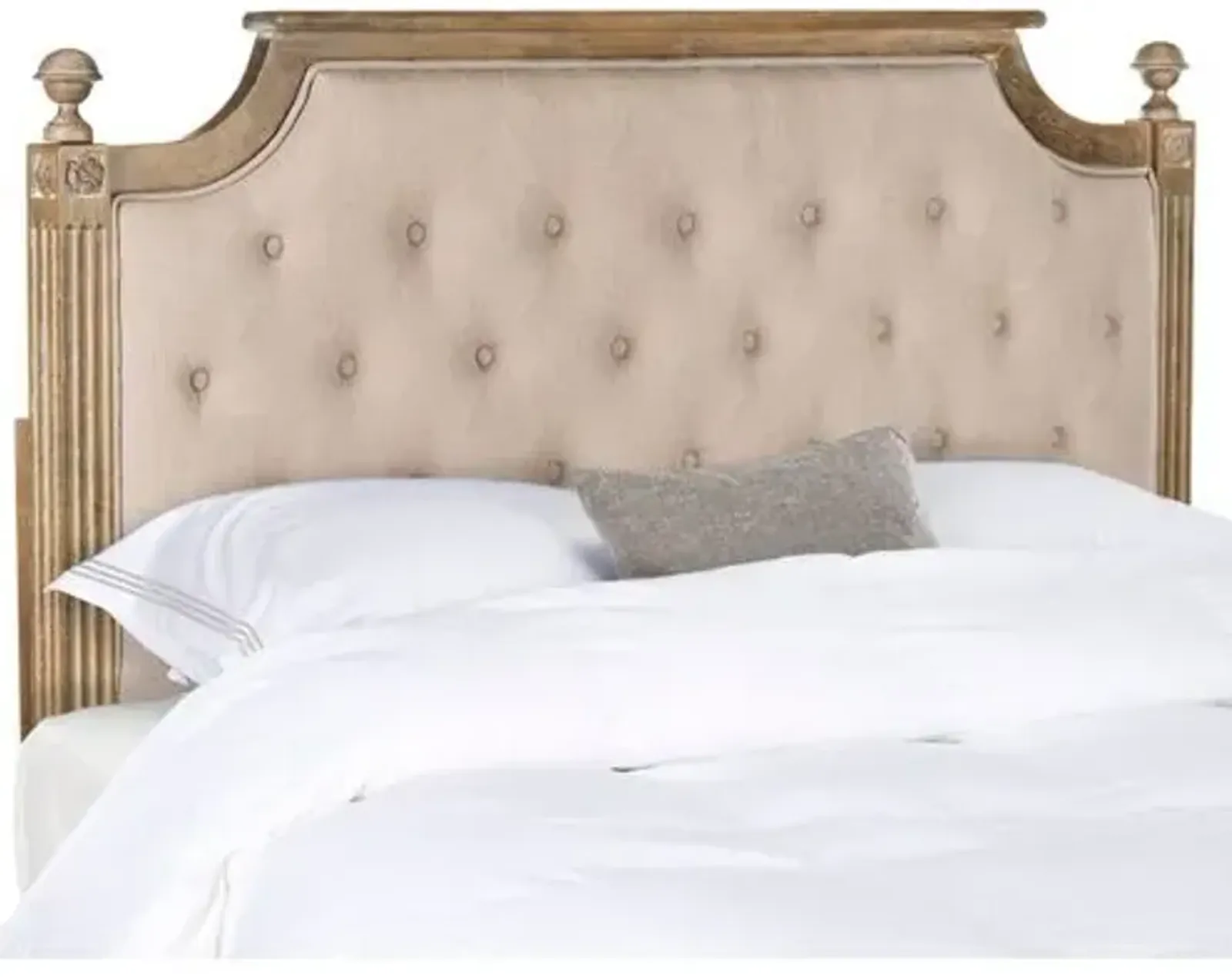 Hamel Tufted Headboard - Taupe Linen - Beige