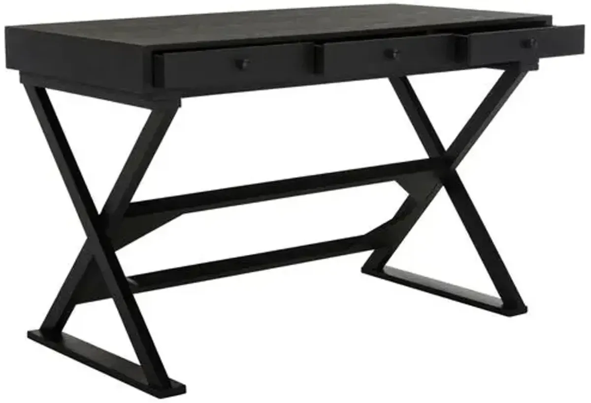 Cadden Desk - Distressed Black