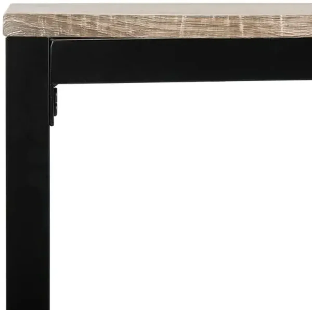 Janison Desk - Natural/Black - Brown