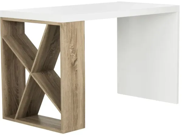 Carlene Desk, White/Oak