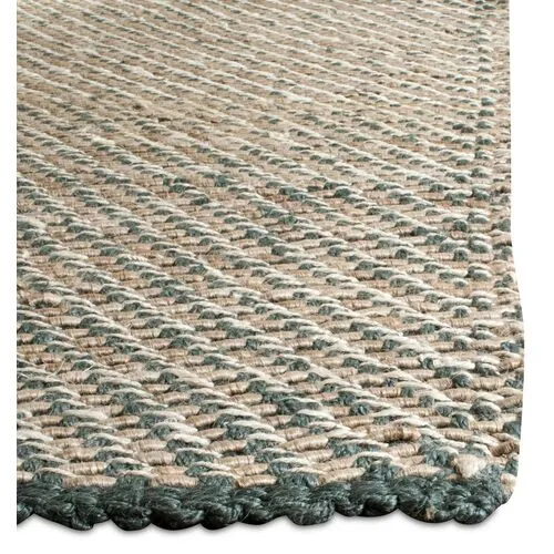 Putnam Jute Rug - Blue/Natural - Blue