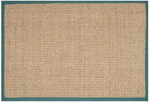Malcom Sea-Grass Rug - Teal - Beige - Beige