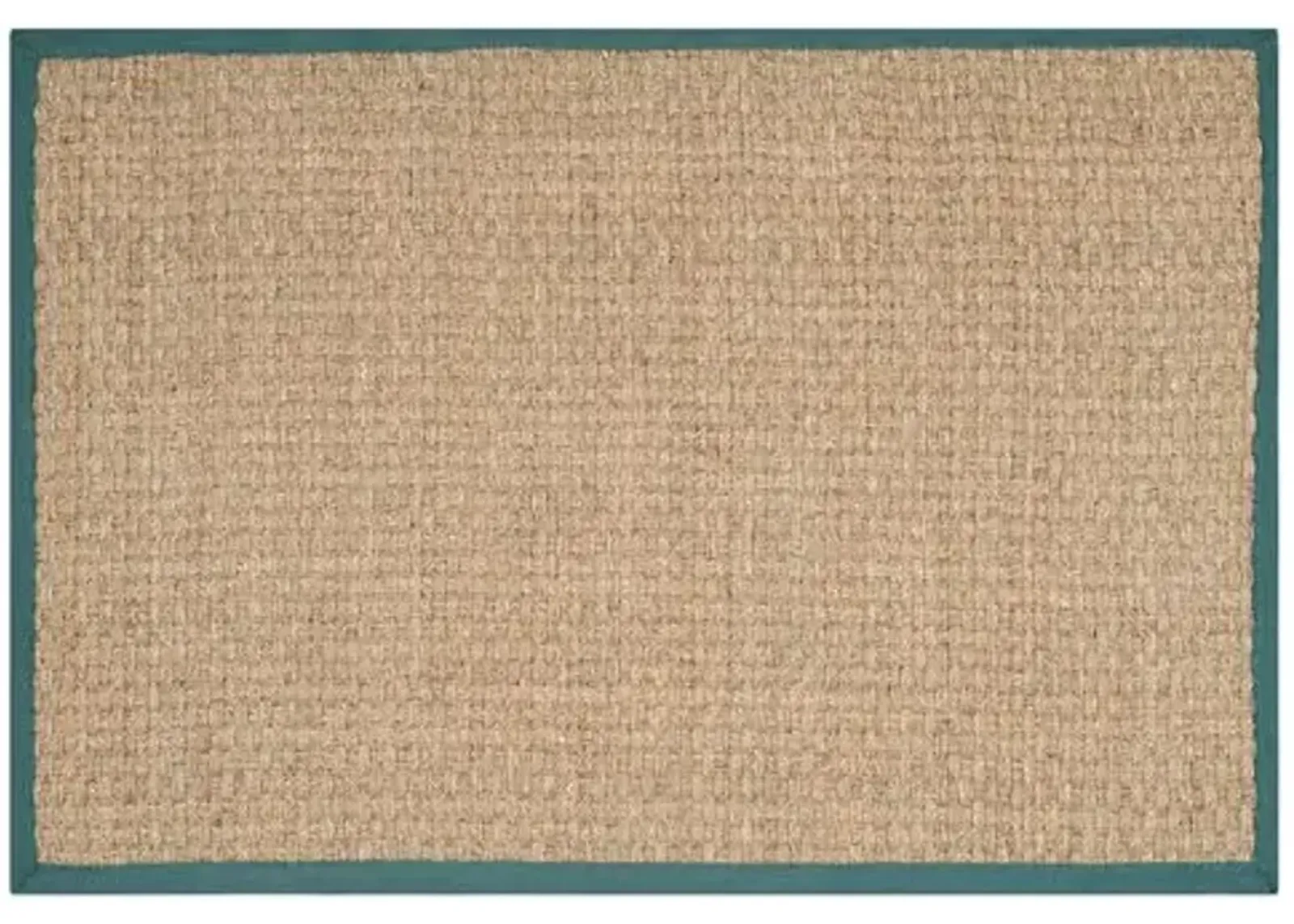 Malcom Sea-Grass Rug - Teal - Beige - Beige