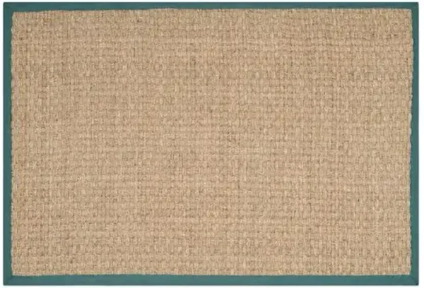 Malcom Sea-Grass Rug - Teal - Beige - Beige