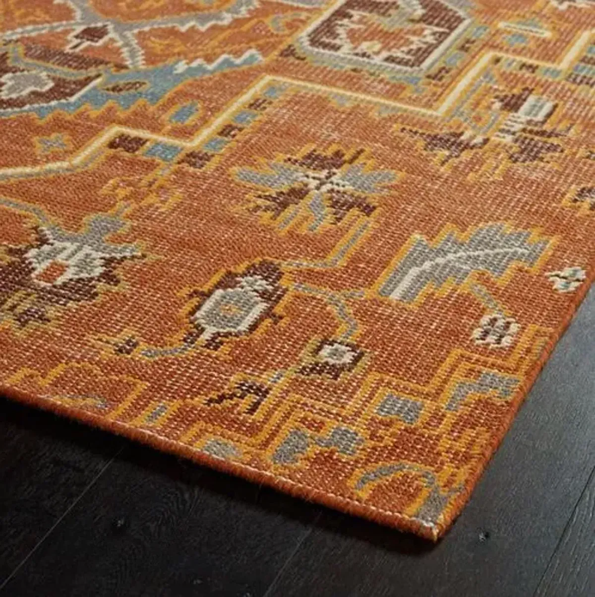 Halima Rug - Paprika - Orange - Orange