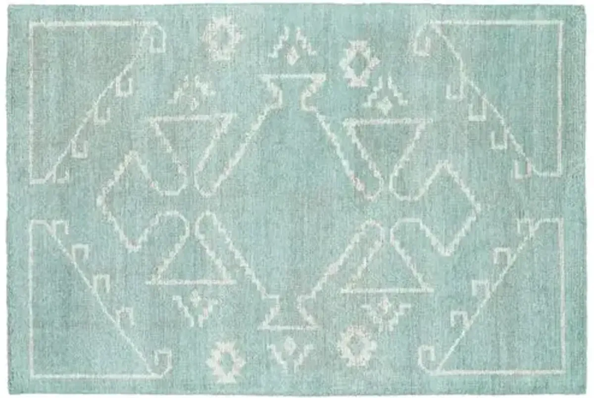 Conner Rug - Mint/Ivory - Blue - Blue