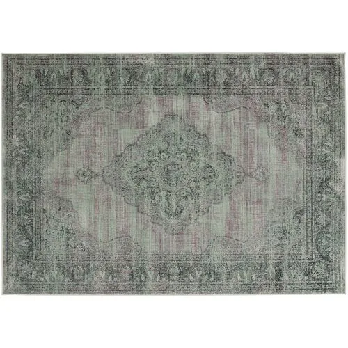 6' Square Medlin Rug - Light Blue - Gray - Gray