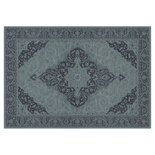 Seba Rug - Blue - Brown - Brown