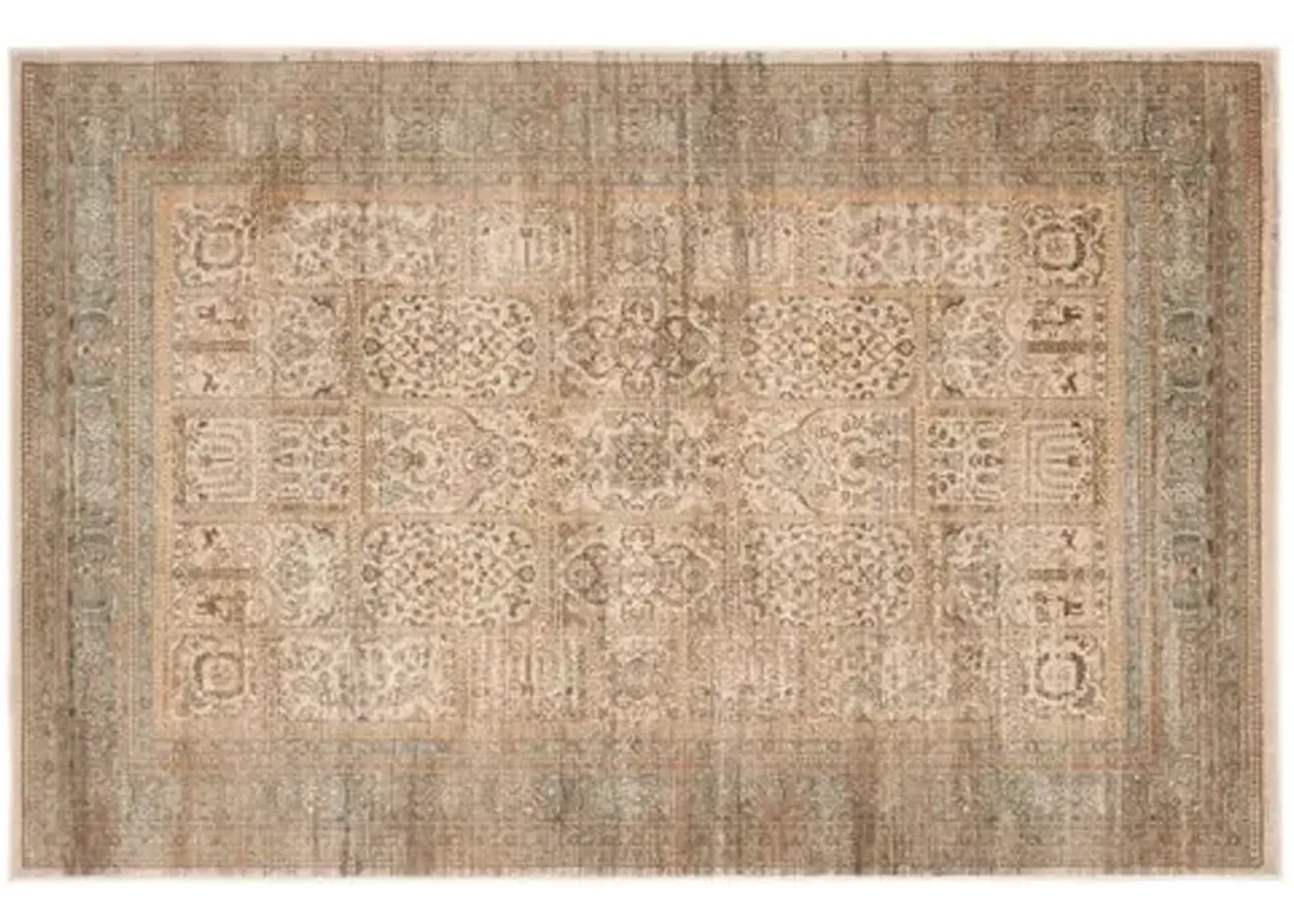 4'x5'7" Lech Rug - Ivory/Light Blue - Beige - Beige