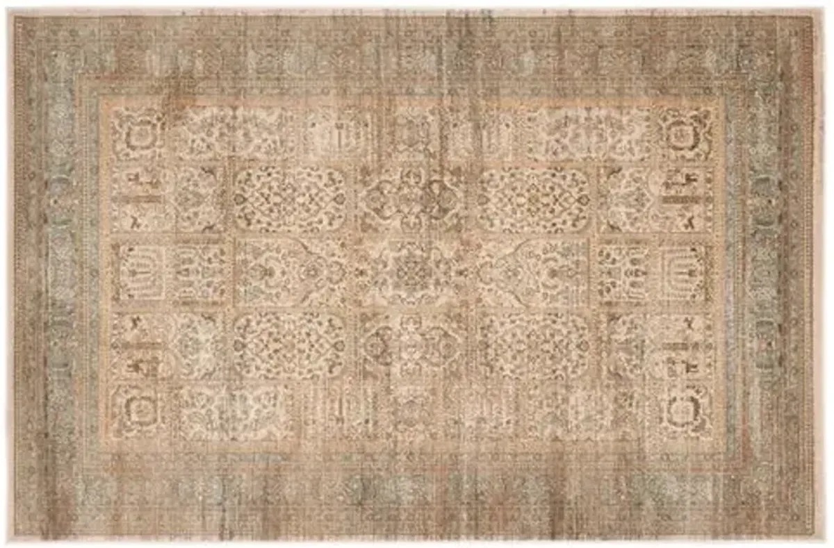 4'x5'7" Lech Rug - Ivory/Light Blue - Beige - Beige