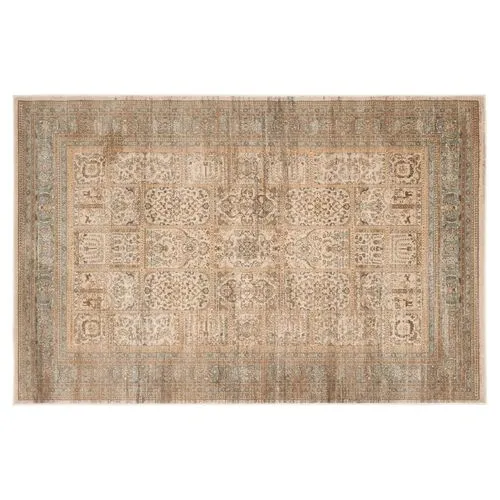 4'x5'7" Lech Rug - Ivory/Light Blue - Beige - Beige