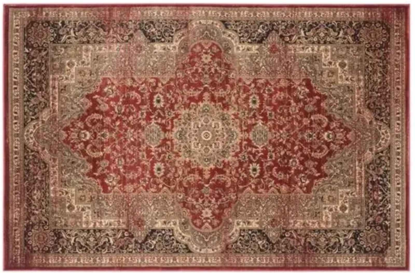 Loosha Rug - Rust/Black - Brown - Brown