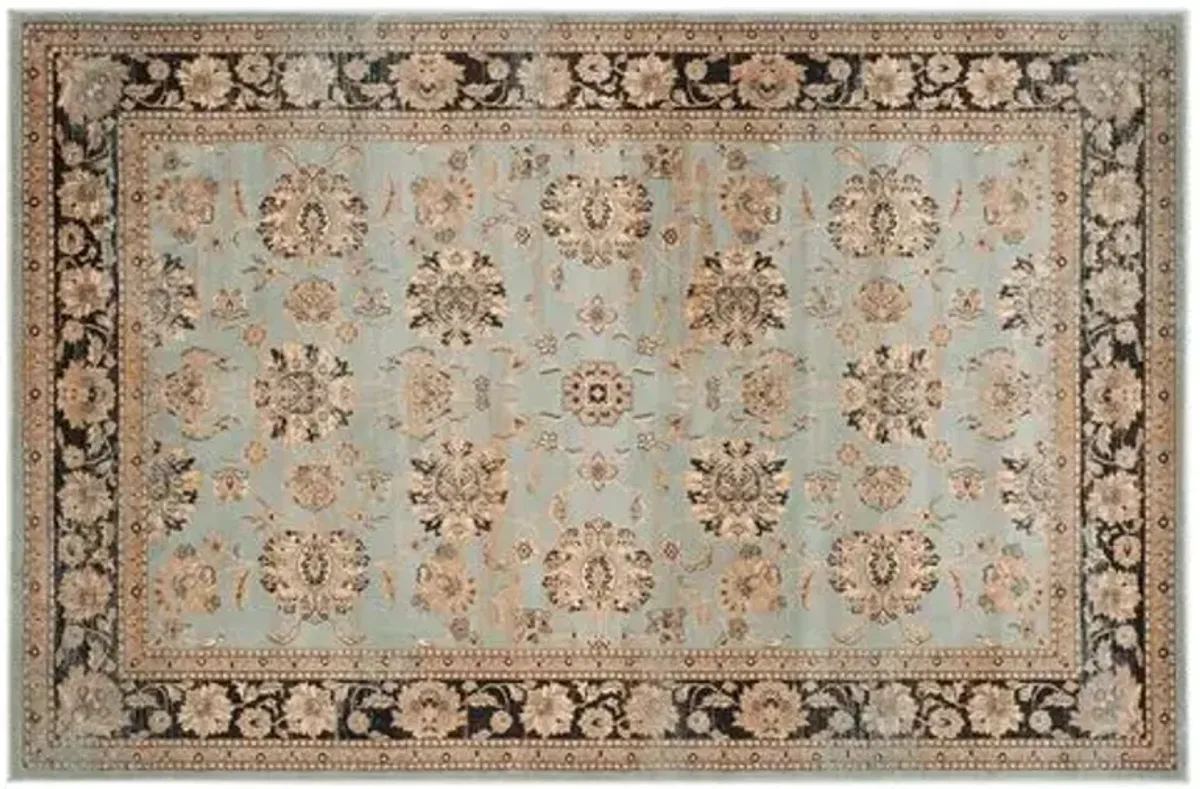 Maksym Rug - Light Blue/Black - Gray - Gray