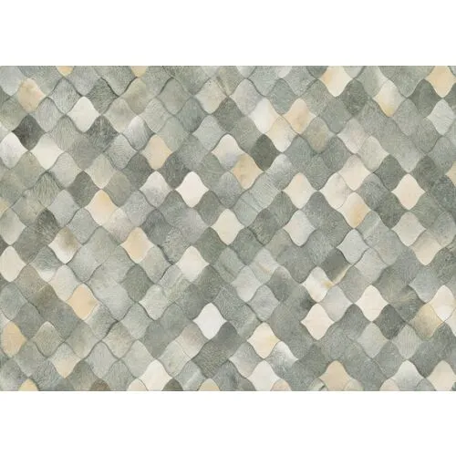 Gian Diamonds Hide - Ivory - Gray