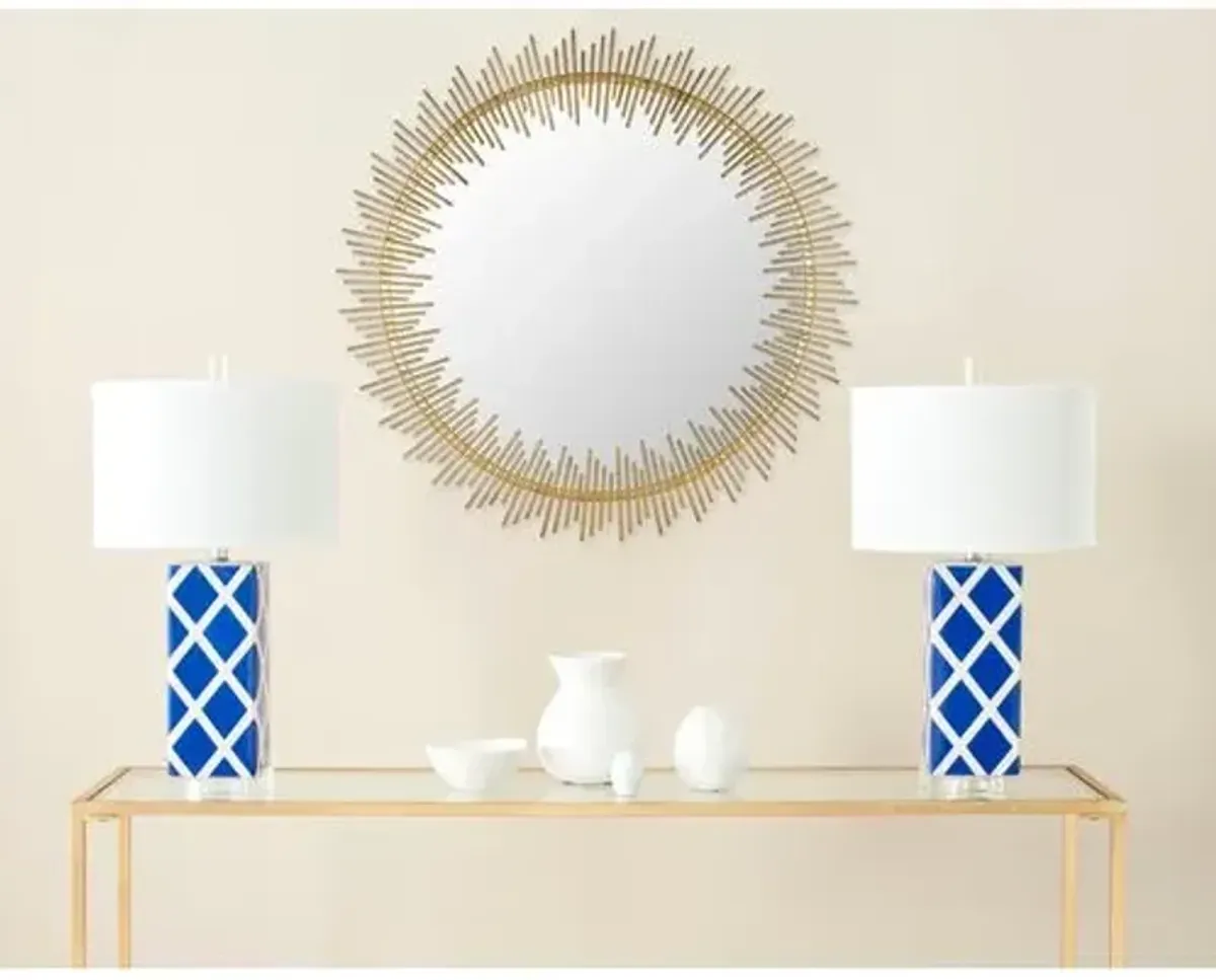 Rhonda 30" Wall Mirror - Antiqued Gold