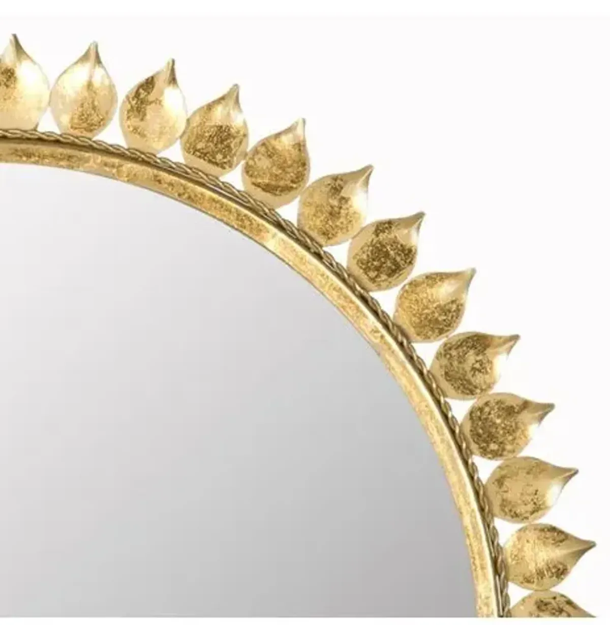 Summer Sunburst 27" Round Wall Mirror - Gold