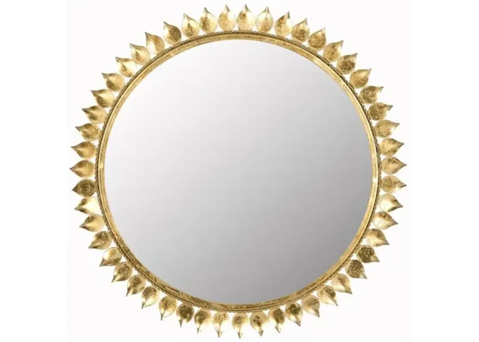 Summer Sunburst 27" Round Wall Mirror - Gold