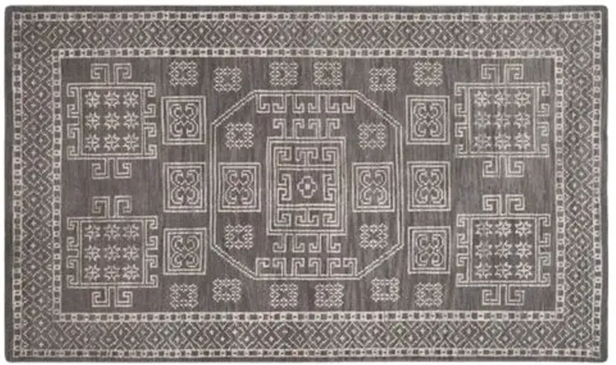 Amidala Hand-Knotted Rug - Gray - Gray