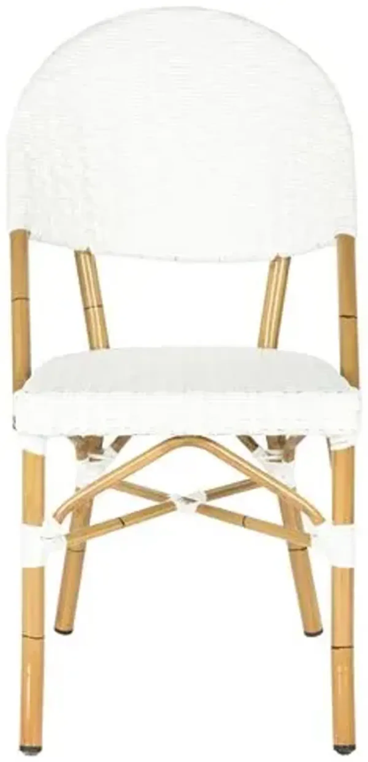 Set of 2 Odeon Indoor/Outdoor Bistro Chairs - White
