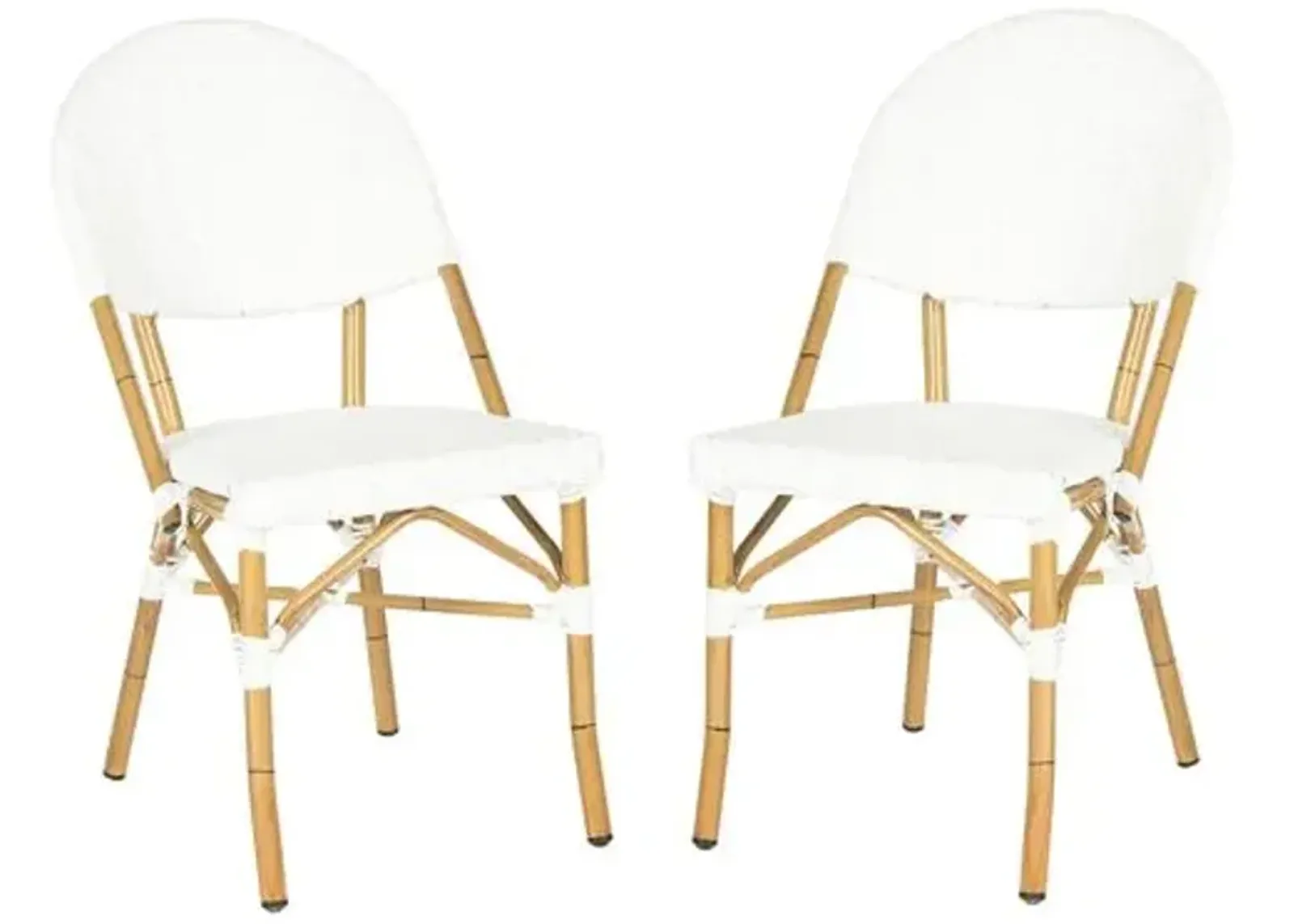 Set of 2 Rivoli Outdoor Side Chairs - Off-White