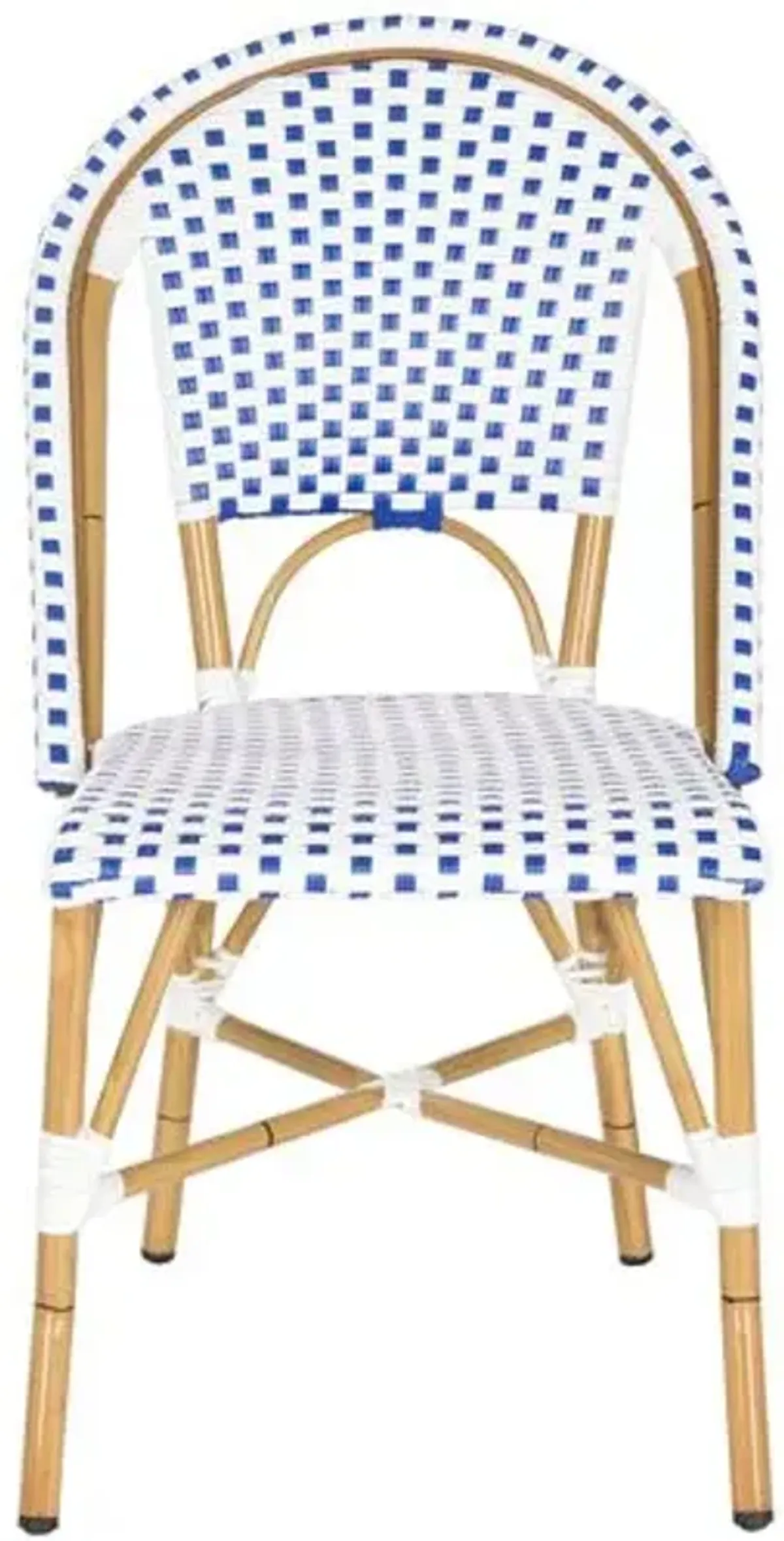 Set of 2 Odeon Stackable Outdoor Bistro Side Chairs - Blue