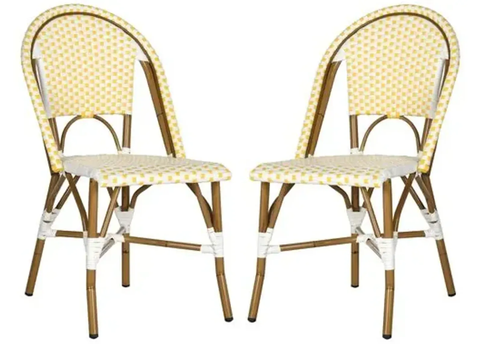 Set of 2 Sasha Bistro Side Chairs - Yellow