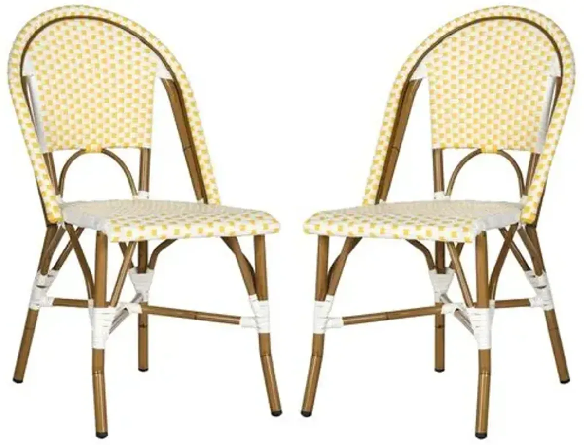 Set of 2 Sasha Bistro Side Chairs - Yellow